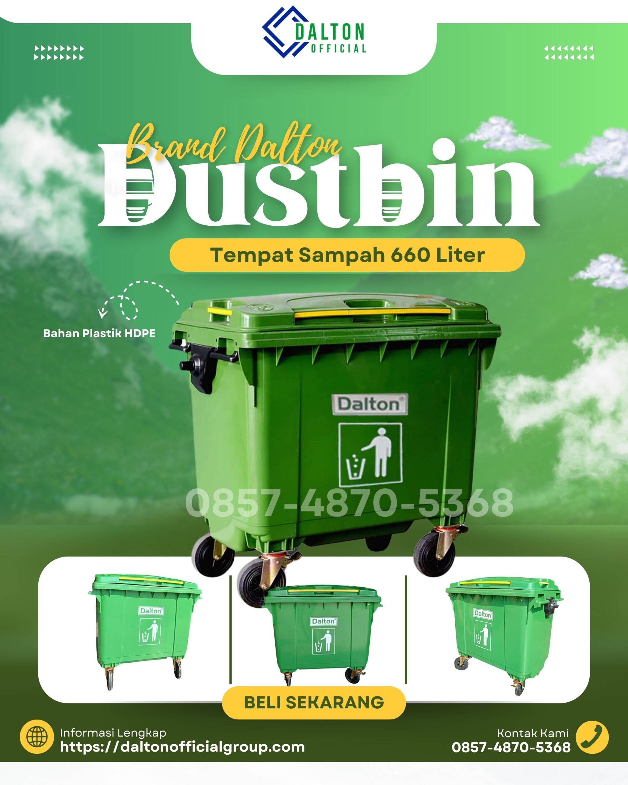 Tempat Sampah 660 Liter Dalton Termurah